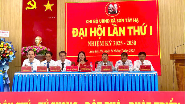 Chi bộ UBND xã Sơn Tây Hạ tổ chức thành công Đại hội lần thứ I, nhiệm kỳ 2025 – 2030