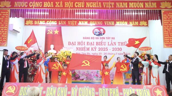 Đảng bộ xã Sơn Tây Hạ tổ chức thành công Đại hội đại biểu lần thứ I, nhiệm kỳ 2025–2030