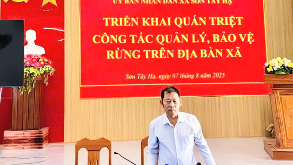 Xã Sơn Tây Hạ tổ chức họp triển khai về công tác quản lý, bảo vệ rừng trên địa bàn xã